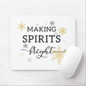 Fun Typography Kerstmis Muismat (Met muis)