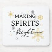 Fun Typography Kerstmis Muismat (Voorkant)