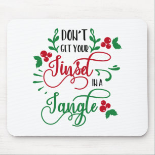 Fun Typography Kerstmis Muismat