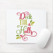 Fun Typography Kerstmis Muismat (Met muis)