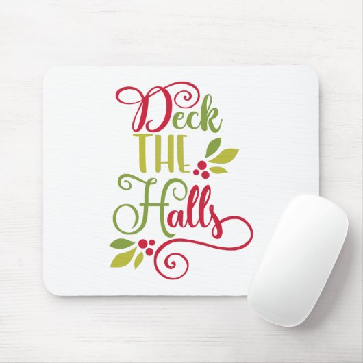 Fun Typography Kerstmis Muismat (Met muis)