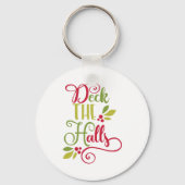 Fun Typography Kerstmis Sleutelhanger (Voorkant)