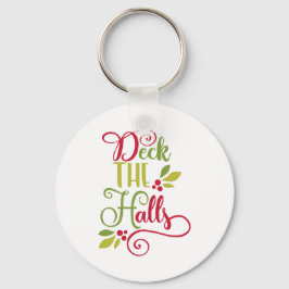 Fun Typography Kerstmis Sleutelhanger