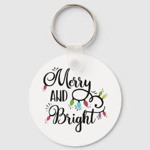 Fun Typography Kerstmis Sleutelhanger
