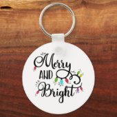 Fun Typography Kerstmis Sleutelhanger (Voorkant)