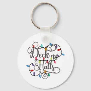 Fun Typography Kerstmis Sleutelhanger