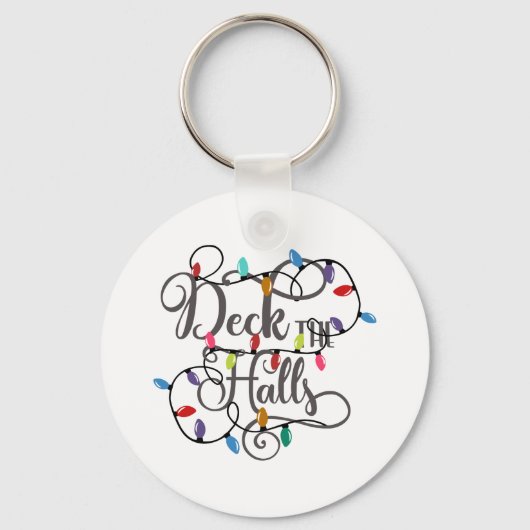 Fun Typography Kerstmis Sleutelhanger (Voorkant)