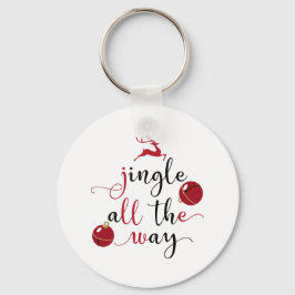 Fun Typography Kerstmis Sleutelhanger