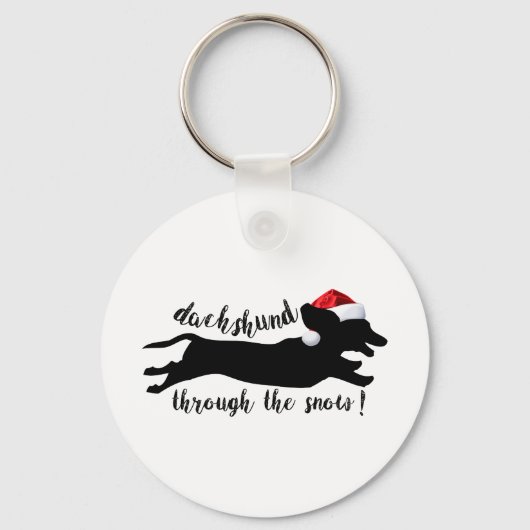 Fun Typography Kerstmis Sleutelhanger (Voorkant)