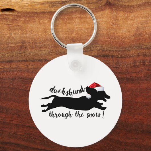 Fun Typography Kerstmis Sleutelhanger (Voorkant)