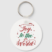Fun Typography Kerstmis Sleutelhanger (Voorkant)