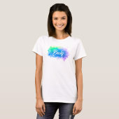 Fun Typography Pastel Blotch Background T-shirt (Voorkant volledig)
