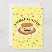 Fun U bent Flantastico Cute Flan met een Mustache Bedankkaart (Voorkant)