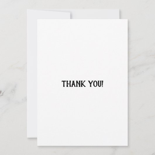 Fun U bent Flantastico Cute Flan met een Mustache Bedankkaart (Achterkant)