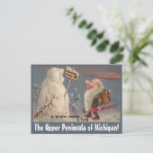 Fun U.P. Yooper Upper Peninsula Michigan BRIEFKAAR Briefkaart (Staand voorkant)