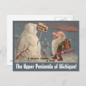 Fun U.P. Yooper Upper Peninsula Michigan BRIEFKAAR Briefkaart (Voorkant / Achterkant)