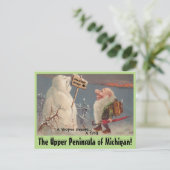 Fun U.P. Yooper Upper Peninsula Michigan BRIEFKAAR Briefkaart (Staand voorkant)