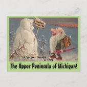 Fun U.P. Yooper Upper Peninsula Michigan BRIEFKAAR Briefkaart (Voorkant)