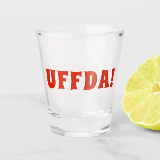 Fun "Uffda" Noren in Amerika Shot Glas (Voorkant)