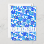 Fun Ugly Chanukah Sweaters Cute CUSTOM Holiday Briefkaart (Voorkant / Achterkant)