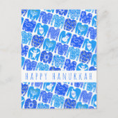 Fun Ugly Chanukah Sweaters Cute CUSTOM Holiday Briefkaart (Voorkant)
