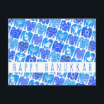 Fun Ugly Chanukah Sweaters Cute CUSTOM Holiday Briefkaart<br><div class="desc">Pas deze kaart aan door je eigen tekst toe te voegen op de schattige achtergrond. Bekijk mijn winkel voor meer kleuren en design of laat me weten of je iets op maat wilt. Bedankt om met mij te winkelen!</div>
