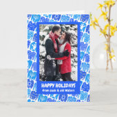 Fun Ugly Hanukkah Sweaters Cute CUSTOM Holiday Kaart (Gele Bloem)