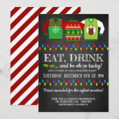 Fun Ugly kerst Sweater Party Invitation Kaart (Voorkant / Achterkant)
