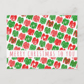 Fun Ugly KerstSweaters Holiday Pattern CUSTOM Briefkaart (Voorkant)