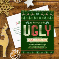 Fun Ugly Sweater kerstfeestay Party Real Gold