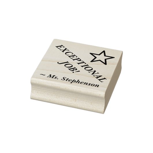 Fun "UITZONDERLIJKE TAAK!" Educator Rubber Stamp Rubberstempel (Stempel)