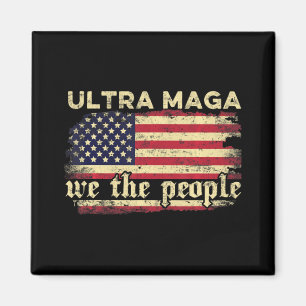 Fun Ultra Maga Amerikaanse vlag Ultra Maga Re Magneet