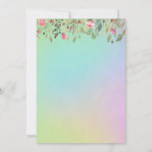 Fun Unicorn Foals Rainbow Fantasy Gold Confetti Kaart (Achterkant)