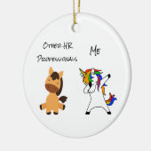 Fun Unicorn HR - professionals Keramisch Ornament (Links)