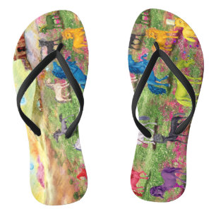 Fun Unicorn Teenslippers Custom Adult, Slim Straps