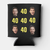 Fun Unique 40th Birthday 2 Photo Cool Retro Blikjeskoeler (Voorkant)