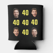 Fun Unique 40th Birthday 2 Photo Cool Retro Blikjeskoeler (Achterkant)