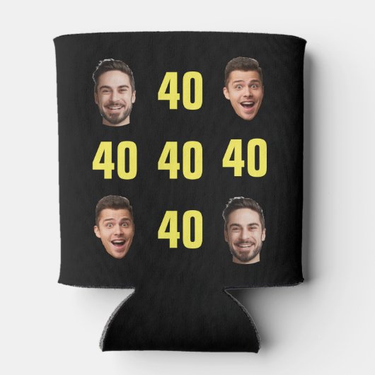 Fun Unique 40th Birthday 2 Photo Cool Retro Blikjeskoeler (Achterkant)