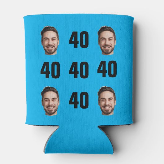 Fun Unique 40th Birthday Photo Cool Retro Blikjeskoeler (Achterkant)