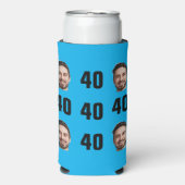 Fun Unique 40th Birthday Photo Cool Retro Seltzer Blikjeskoeler (Seltzer Voorkant)