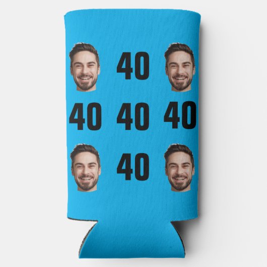 Fun Unique 40th Birthday Photo Cool Retro Seltzer Blikjeskoeler (Achterkant)