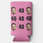 Fun Unique 40th Birthday Photo Cool Retro Seltzer Blikjeskoeler (Achterkant)