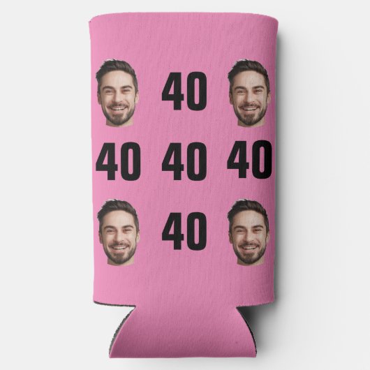 Fun Unique 40th Birthday Photo Cool Retro Seltzer Blikjeskoeler (Achterkant)