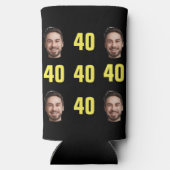 Fun Unique 40th Birthday Photo Cool Retro Seltzer Blikjeskoeler (Achterkant)