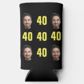 Fun Unique 40th Birthday Photo Cool Retro Seltzer Blikjeskoeler (Voorkant)