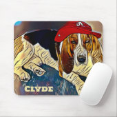 Fun Unique Custom Clyde Dog  Muismat (Met muis)