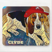 Fun Unique Custom Clyde Dog  Muismat (Voorkant)