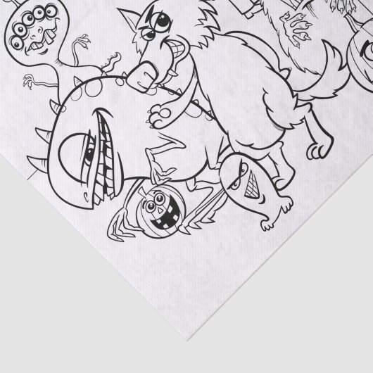 FUN UNIQUE HALLOWEEN MONSTER Tissue Paper Tissuepapier (Detail)