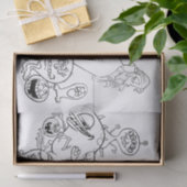 FUN UNIQUE HALLOWEEN MONSTER Tissue Paper Tissuepapier (Geschenk)