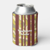 Fun Urban Camouflage Stripe Pattern Birthday Blikjeskoeler (Blikje Voorkant)